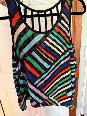Y2K Vintage Wet Seal Geometric Stripe Sleeveless Tank